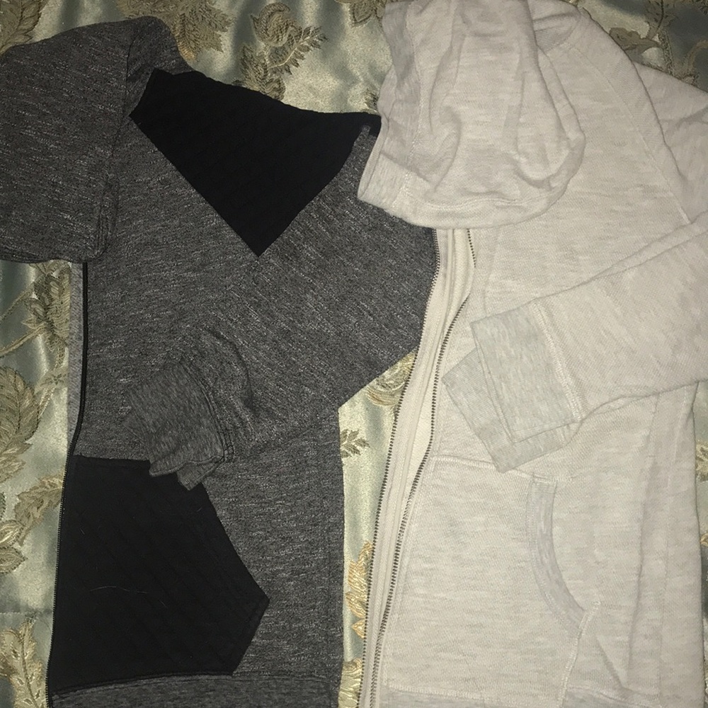Two zipper hoodies